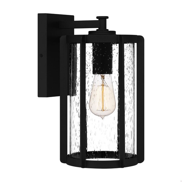 Quoizel Hazel 1-Light Earth Black Outdoor Wall Lantern HAZ8407EK - main